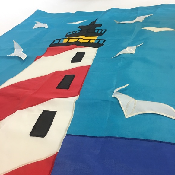 Lighthouse Outdoor‎ Large Flags w 3D Seagulls Beach - Picture 2 of 8